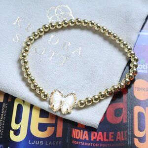 Kendra Scott Haley Bow Stretch Bracelet Mother-of-Pearl Gold